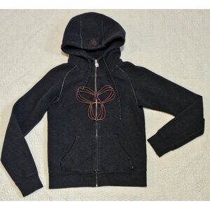 Aritzia TNA Gray Distressed Zip-up Hoodie